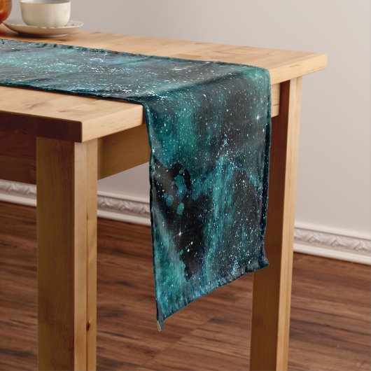 Teal Galaxy Serie Ontwerp 4 Medium Tafelloper (Voorbeeld)