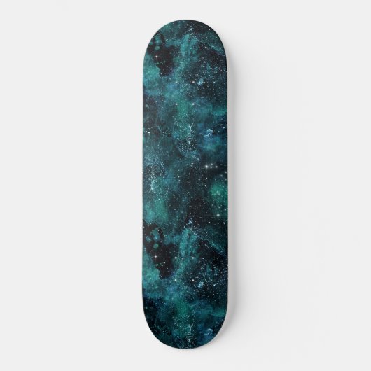 Teal Galaxy Serie Ontwerp 4 Persoonlijk Skateboard (Voorkant)