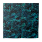 Teal Galaxy Serie Ontwerp 4 Tegeltje (Voorkant)