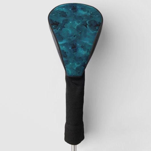 Teal Galaxy Serie Ontwerp 5 Golfheadcover (Voorkant)