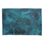 Teal Galaxy Serie Ontwerp 5 Kussensloop (Voorkant-Links)