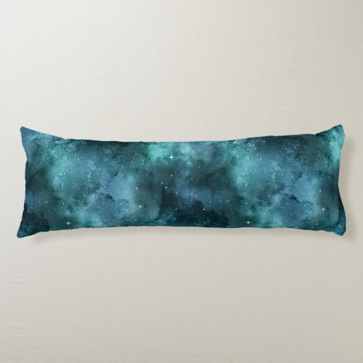 Teal Galaxy Serie Ontwerp 7 Lichaamskussen (Voorkant)
