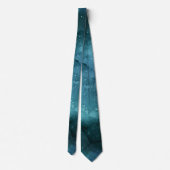 Teal Galaxy Serie Ontwerp 7 Stropdas (Achterkant)