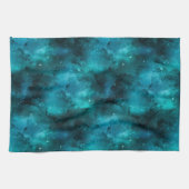 Teal Galaxy Serie Ontwerp 7 Theedoek (Horizontaal)