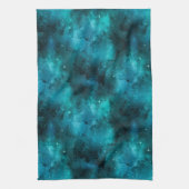 Teal Galaxy Serie Ontwerp 7 Theedoek (Verticaal)