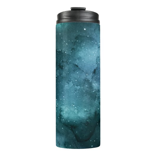 Teal Galaxy Serie Ontwerp 7 Thermosbeker (Voorkant)