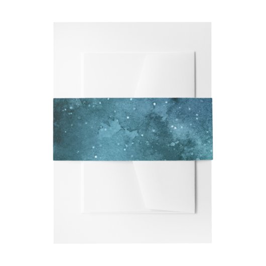 Teal Galaxy Serie Ontwerp 7 Uitnodigingen Wikkel (Voorkant Voorbeeld)
