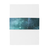 Teal Galaxy Serie Ontwerp 7 Uitnodigingen Wikkel (Achterkant Voorbeeld)