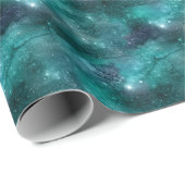 Teal Galaxy Serie Ontwerp 8 Cadeaupapier (Rol Hoek)