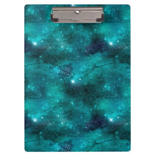 Teal Galaxy Serie Ontwerp 8 Klembord (Voorkant)