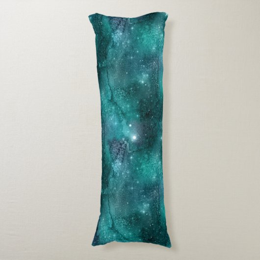 Teal Galaxy Serie Ontwerp 8 Lichaamskussen (Voorkant Verticaal)