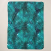 Teal Galaxy Serie Ontwerp 8 Sherpa Deken (Voorkant)