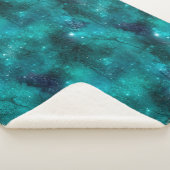 Teal Galaxy Serie Ontwerp 8 Sherpa Deken (3/4)
