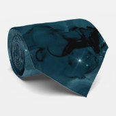 Teal Galaxy Series Design 5 Stropdas (Opgerold)