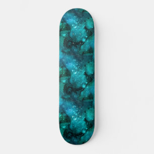 Teal Galaxy Series Design 6 Persoonlijk Skateboard