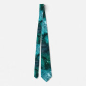 Teal Galaxy Series Design 6  Stropdas (Achterkant)