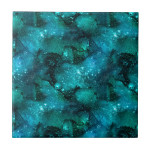 Teal Galaxy Series Design 6 Tegeltje