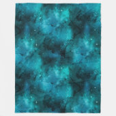 Teal Galaxy Series Design 7  Fleece Deken (Voorkant)