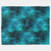 Teal Galaxy Series Design 7  Fleece Deken (Voorkant (Horizontaal))