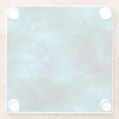 Teal Galaxy Series Design 7 Glazen Onderzetter (Achterkant)