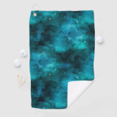 Teal Galaxy Series Design 7 Golfhanddoek (Insitu)