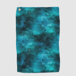 Teal Galaxy Series Design 7  Golfhanddoek