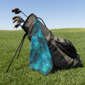 Teal Galaxy Series Design 7 Golfhanddoek (Groen)