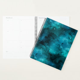 Teal Galaxy Series Design 7  Planner