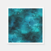 Teal Galaxy Series Design 7 Servet (Voorkant)