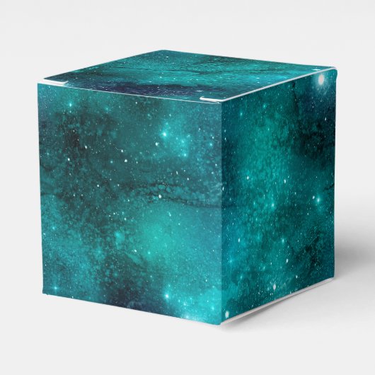 Teal Galaxy Series Design 8 Bedankdoosjes (Voorkant Zijde)