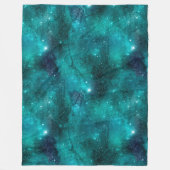 Teal Galaxy Series Design 8 Fleece Deken (Voorkant)