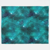 Teal Galaxy Series Design 8 Fleece Deken (Voorkant (Horizontaal))