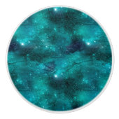Teal Galaxy Series Design 8 Keramische Knop (Voorkant)