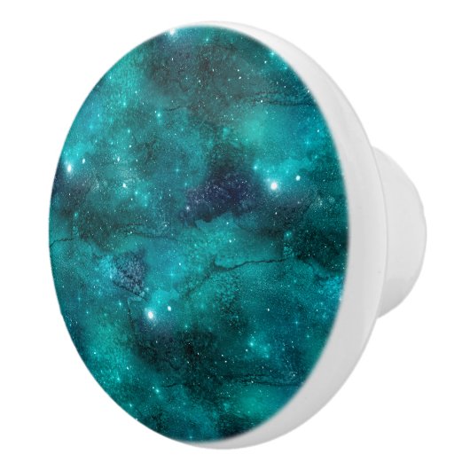 Teal Galaxy Series Design 8 Keramische Knop (Rechts)