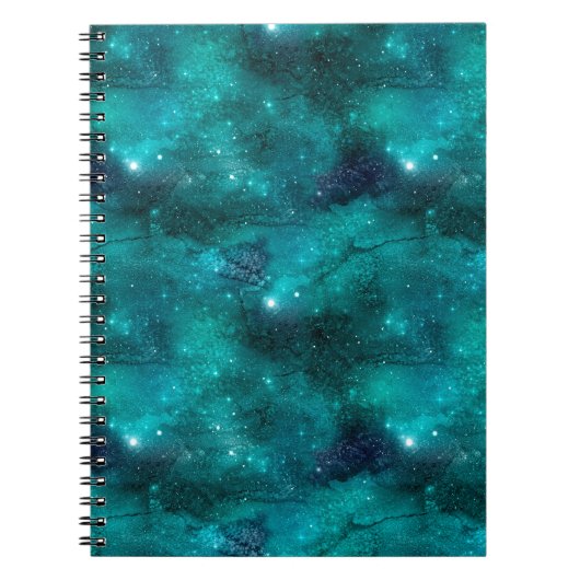 Teal Galaxy Series Design 8 Notitieboek (Voorkant)