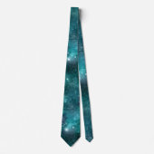 Teal Galaxy Series Design 8 Stropdas (Voorkant)