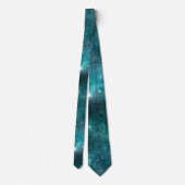 Teal Galaxy Series Design 8 Stropdas (Achterkant)