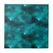 Teal Galaxy Series Design 8 Tegeltje (Voorkant)