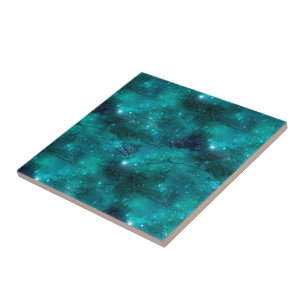 Teal Galaxy Series Design 8 Tegeltje