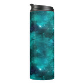 Teal Galaxy Series Design 8 Thermosbeker (Geroteerd rechts)