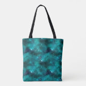 Teal Galaxy Series Design 8 Tote Bag (Achterkant)
