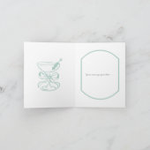 Teal + Geel Doodle Martini Bruidsmeisje Voorstel Kaart (Binnen)