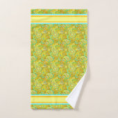 Teal geel paisley bad handdoek (Handdoek)