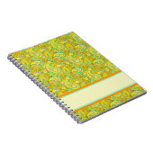 Teal geel paisley notitieboek (Rechterzijde)