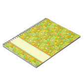 Teal geel paisley notitieboek (Linkerzijde)