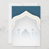Teal Geometric Arch Ramadan Iftar Invitation Kaart (Achterkant)
