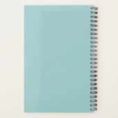 Teal Geometric Pattern Custom Monogram Name Planner (Achterkant)