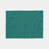 Teal geometrische rooster deken (Voorkant (Horizontaal))