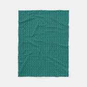 Teal geometrische rooster deken (Voorkant)