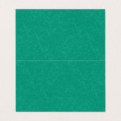 Teal gestructureerd oppervlak met subtiel draaiend visitekaartje (Buitenkant ongevouwen)